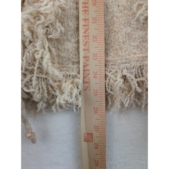 NASTY GAL Knitted Fringe Long Sleeve Pullover Lace Up Front Sweater NWT Large - Picture 5 of 10